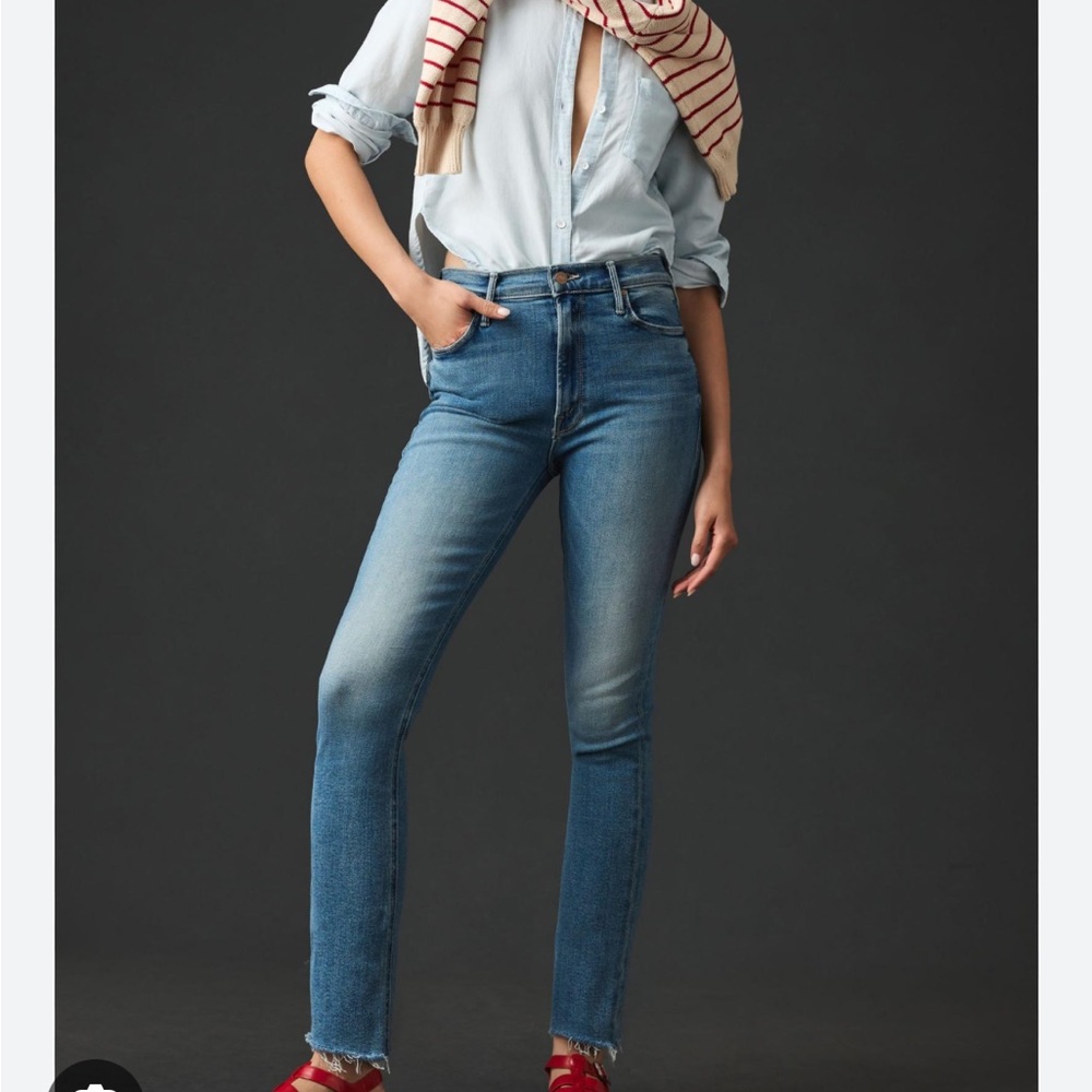 Anthropologie Lil Mother The Dazzler Mid-rise Straight Jeans Petite